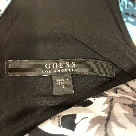 Guess Floral Sleeveless V-Neck Fit & Flare Mini Dress, Size 4 - Picture 8 of 12